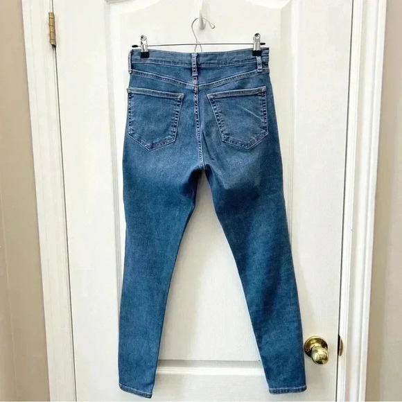 Topshop Moto Jamie Button Fly Skinny Jeans Medium Blue Denim Size 26 - Picture 4 of 14